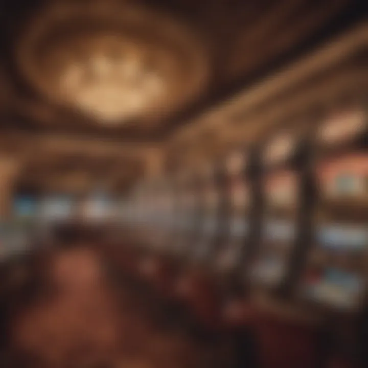 Luxurious Casino Interior with Slot Machines Luxurious casino interior showcasing slot machines