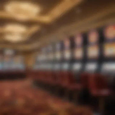 Interior view of a bustling California casino featuring loose slot machines