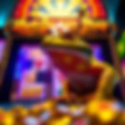 An artistic representation of the Lucky Golden Toad slot machine showcasing its vibrant design and intricate symbols.
