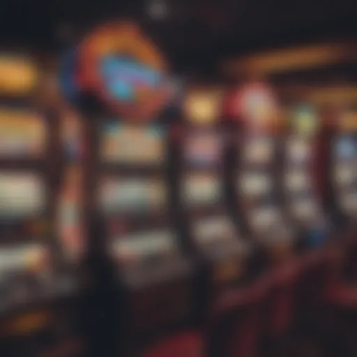 Colorful array of slot machines at Mount Airy Casino