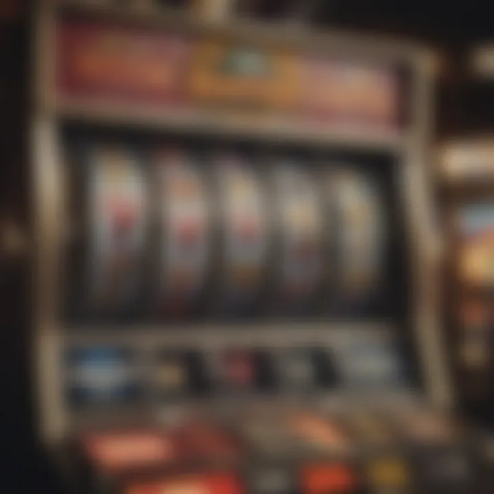 Close-up of a slot machine screen displaying a winning combination