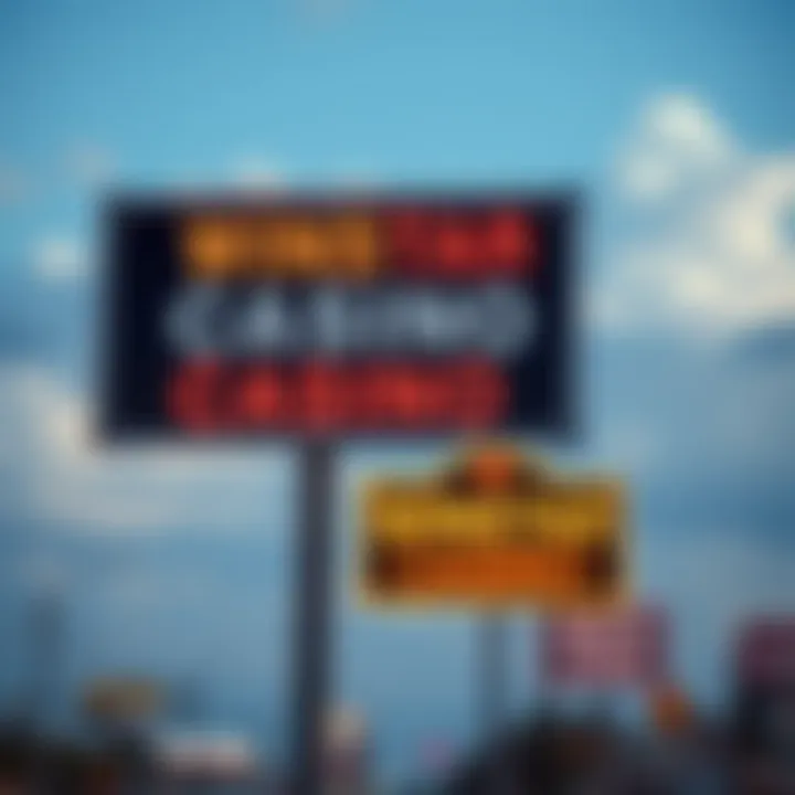 Road signs directing to Winstar Casino