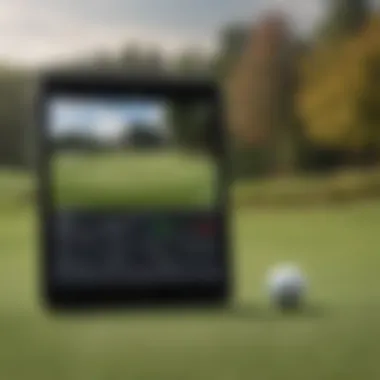 A digital device displaying live golf stats, representing the importance of data in betting strategies.