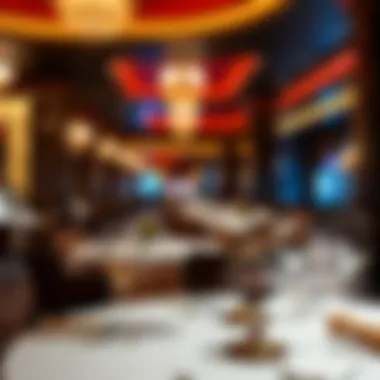 A luxurious dining setting inside Rio Casino highlighting its culinary offerings