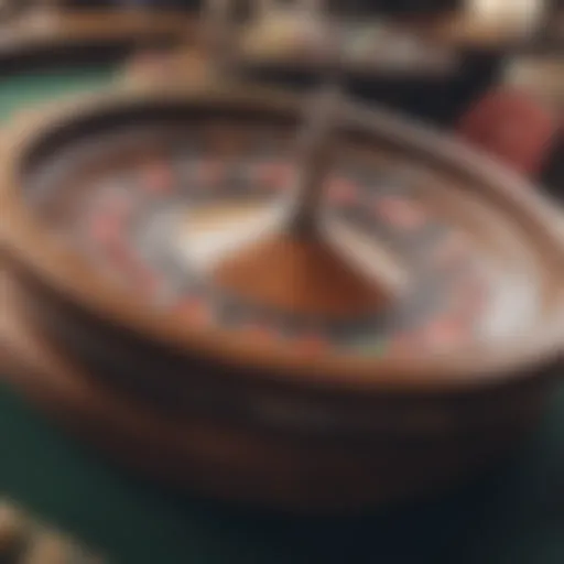 Roulette wheel showcasing vibrant colors and numbers