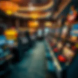 Illustration depicting various online slot machines in action