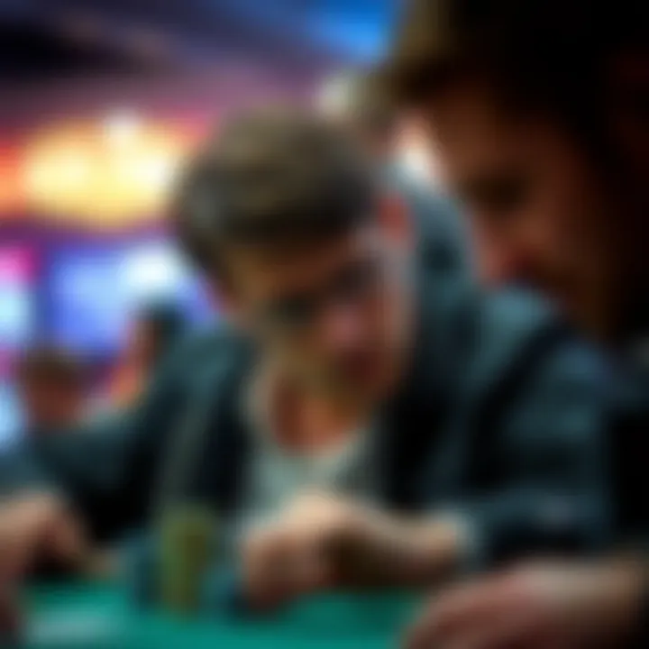 A player contemplating their next move with focused determination.