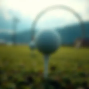 The Essence of Golf Betting Golf Ball on Tee with Scenic Background