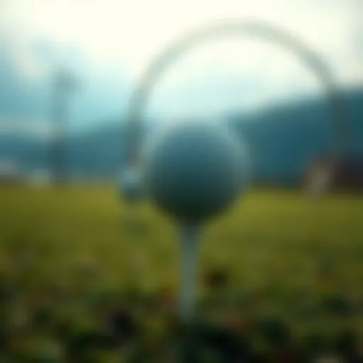 The Essence of Golf Betting Golf Ball on Tee with Scenic Background