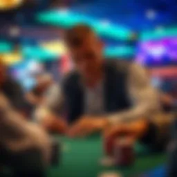 An engaging scene of Uni Bet Poker gameplay showcasing player concentration