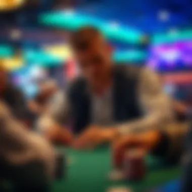 An engaging scene of Uni Bet Poker gameplay showcasing player concentration