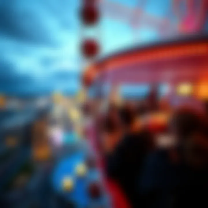 Visitors enjoying the view from the Big Wheel cabins overlooking the Strip