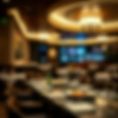 Dining area featuring gourmet dishes and a sophisticated atmosphere