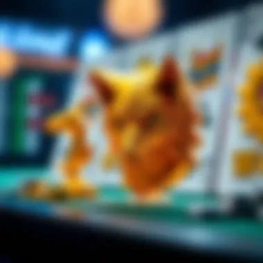 Close-up view of unique symbols featured in the Wolf Gold game